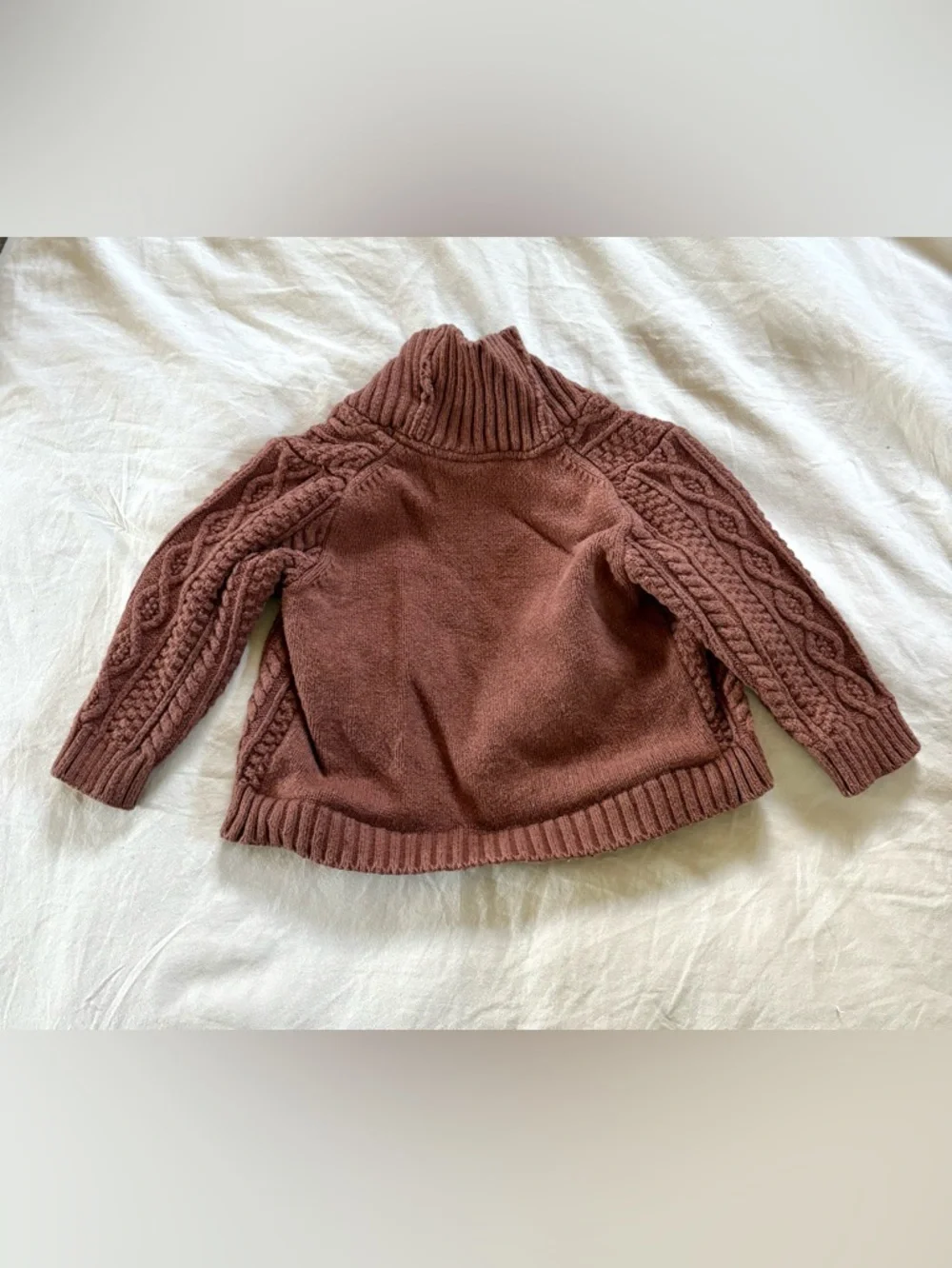 Janie and Jack Baby Cable Knit Shawl Collar Cardigan size 12-18 months